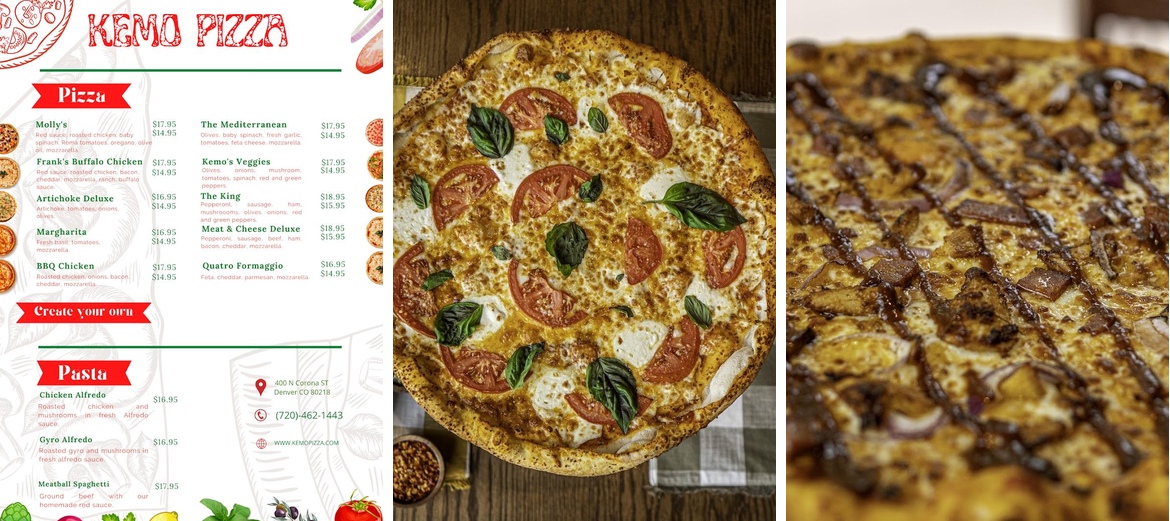 Kemo Pizza Menu